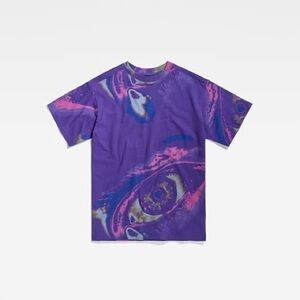 G-STAR RAW Women's Printed Boxy U Top PTP 22” NWT